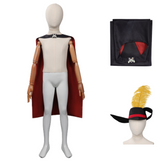 Kids Children Puss in Boots Cosplay Costume Cloak Hat Outfits Halloween Carnival Suit - INSWEAR