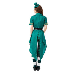 St. Patrick's Day Irish Leprechaun Adult Women Uniform Dress Up Cosplay Costume Outfits Halloween Carnival Party Suit