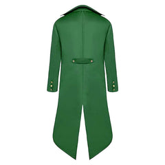 Steampunk Retro St. Patrick's Day Steam Retro Green Coat Hat Set Cosplay Costume Outfits Halloween Carnival Suit