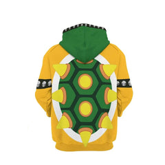 Super Mario Bowser Adult Cosplay Hooded Sweatshirt Joggers Trousers Set 3D Printed Pullover Hoodie Pants Set