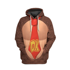Super Merio Donkey Kong Adult Cosplay Hooded Sweatshirt Joggers Trousers Set 3D Printed Pullover Hoodie Pants Set