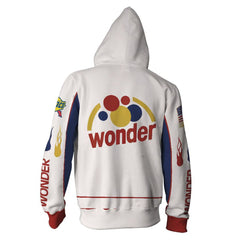 Talladega Nights Ricky Bobby Adult Cosplay Hoodie 3D Printed Hooded Sweatshirt Casual Zip Up Hoodie