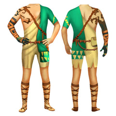 The Legend of Zelda Link Adult Cosplay Costume Yellow Jumpsuit Outfits Halloween Carnival Suit