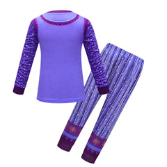 Wish Asha Girls Children Cosplay Costume Sleepwear Fancy Outfit Halloween Carnival Suit