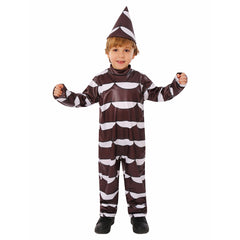 Wonka Kids Children Chocolate Magic Cosplay Costume Cute Brown Jumpsuit Outfits Halloween Carnival Suit