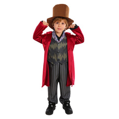 Wonka Movie Kids Children Cosplay Costume Outfits Halloween Carnival Suit