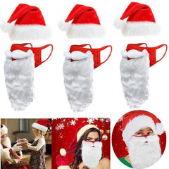 Christmas 2023 Santa Claus Face Mask Holiday Christmas Costume Accessories