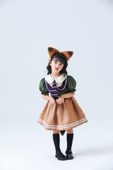 Fox Nick Wilde Kids Girls Cosplay Costume Dress Fancy Outfit Halloween Carnival Suit