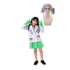 Kids Children Scientists Cosplay Magic Uniform Costume Outfits Halloween Carnival Suit