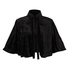 Medieval Victorian Short Gold Velvet Shawl Cosplay Outfits Halloween Party Suit Accessories