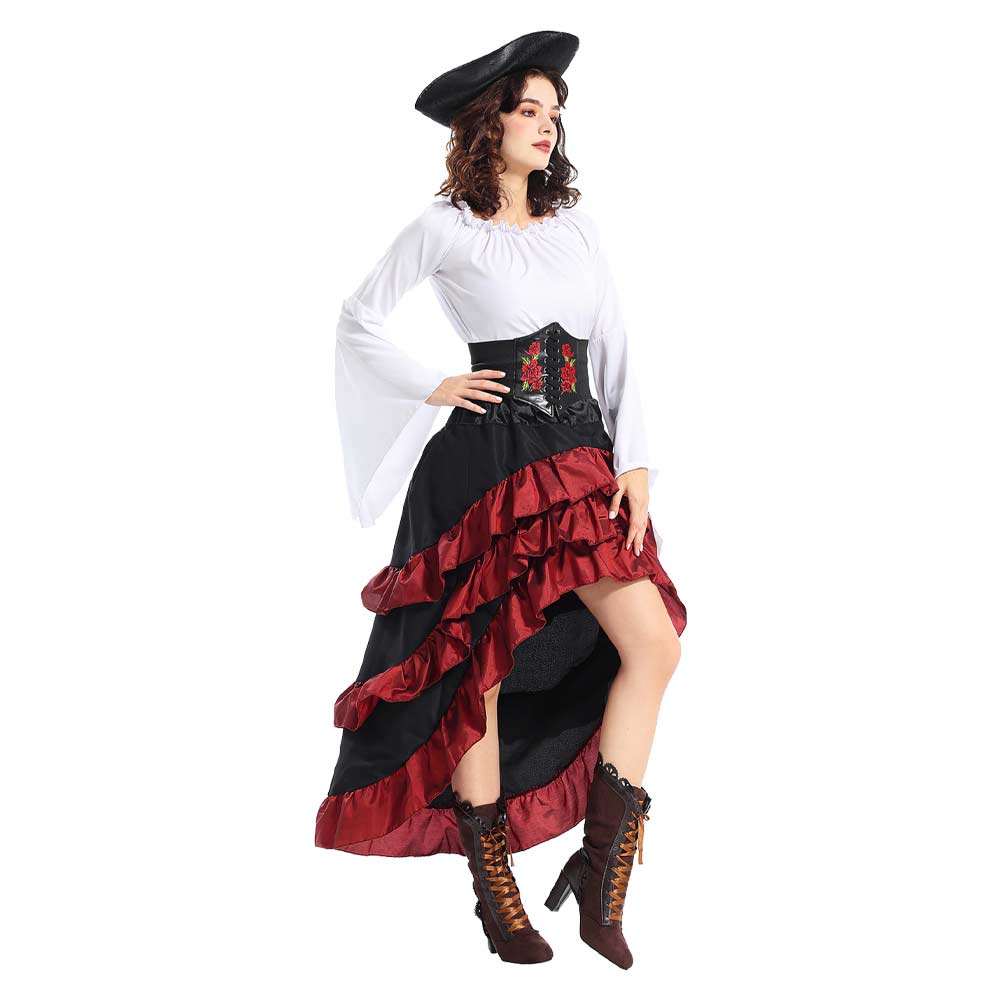 Medieval Pirates Renaissance Women Dress Cosplay Costume Outfits Hallo ...
