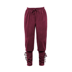 Retro Medieval Pirate Men Ankle Banded Slim-fit Trousers Pants Cosplay Outfits Halloween Party Suit