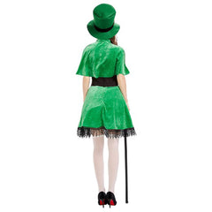 St. Patrick's Day Women Dress Set Cosplay Costume Outfit Halloween Carnival Suit