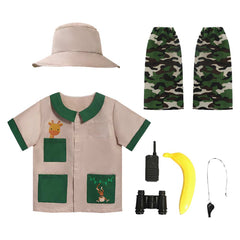 Animal Administrator Kids Children 8 Pieces Uniform Accessories Set Cosplay Costume Outfits Halloween Carnival Suit