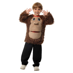 Brown Gorilla Plush Top Kids Children Overalls Cosplay Outfits Halloween Party Suit