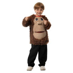 Brown Gorilla Plush Top Kids Children Overalls Cosplay Outfits Halloween Party Suit