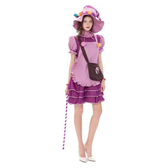 Candy Witch French Women Purple Maid Dress Cosplay Outfits Halloween Party Suit