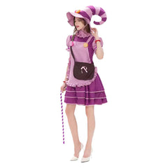 Candy Witch French Women Purple Maid Dress Cosplay Outfits Halloween Party Suit