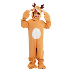 Christmas Reindeer Kids Children Cosplay Costume Jumpsuit Halloween Party Suit