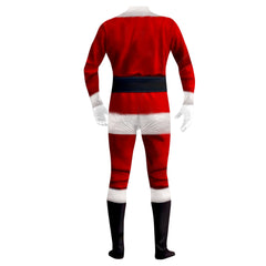 Christmas Santa Claus 3D Printed Bodysuit Hat Set Cosplay Outfits Halloween Carnival Suit