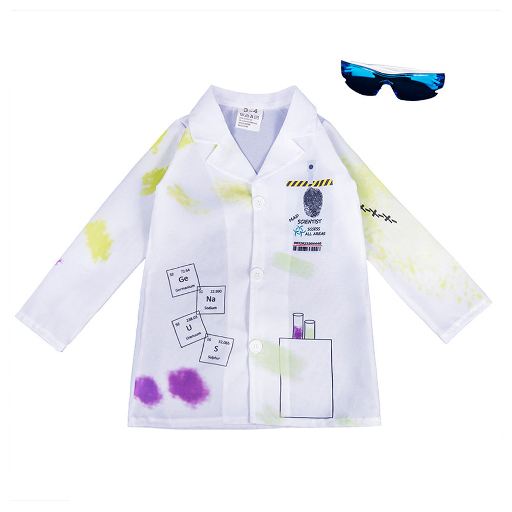 Science And Math Cosplay Crazy Scientist Cosplay Outfits For Kids Little Girls Halloween Carniv ...