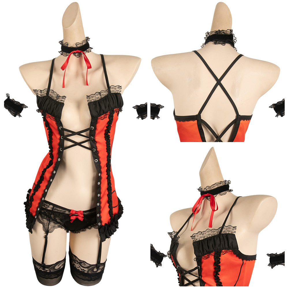 DATE A LIVE Tokisaki Kurumi Uniform Skirt Outfits Halloween Carnival Suit Cosplay Costume