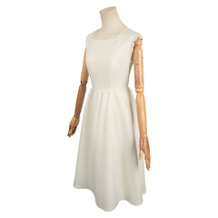 Fallout 2024 Lucy Beige and White Dress Set Cosplay Costume Outfits Halloween Carnival Suit