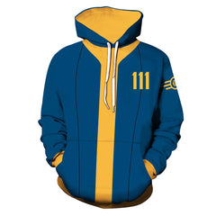 Fallout TV Vault 111 Dweller Adult Cosplay Printed Hoodie Hooded Sweatshirt Men Women Casual Pullover Hoodie