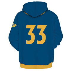 Fallout TV Vault 33 Dweller Adult Cosplay Printed Hoodie Hooded Sweatshirt Men Women Casual Pullover Hoodie