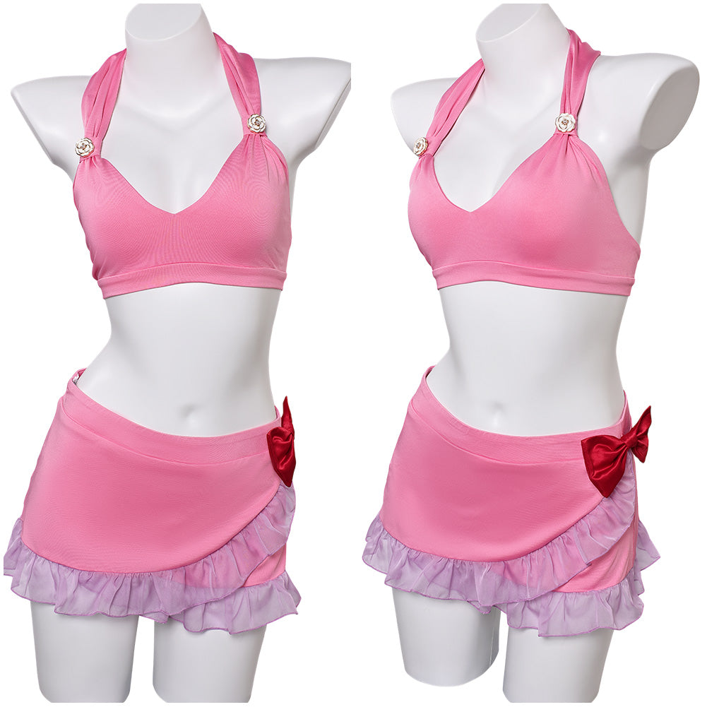 Final Fantasy VII Aerith Gainsborough Pink Bikini Swimsuit Swimwear Co ...