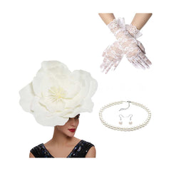 Flower Bride Headband Photography Cosplay Big Flower Hair Hoops Hair Halloween Carnival Party Accessories