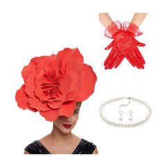 Flower Bride Headband Photography Cosplay Big Flower Hair Hoops Hair Halloween Carnival Party Accessories