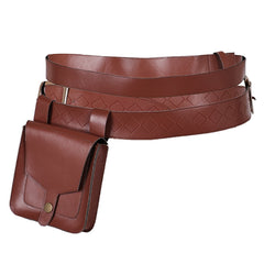 Flynn Rider Cosplay Brown Leather Waitbag Halloween Carnival Costume Accessories ﻿