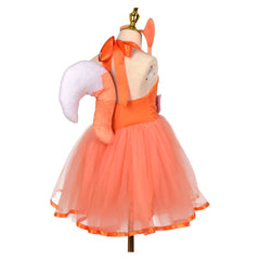 Fox Cosplay Orange Tutu Dress For Little Girls 4 Piece Set Outfits Halloween Carnival Suit