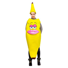 Funny Banana Beard Banana Yellow Jumpsuit Valentine Cosplay Outfits Halloween Party Suit