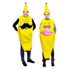 Funny Banana Beard Banana Yellow Jumpsuit Valentine Cosplay Outfits Halloween Party Suit