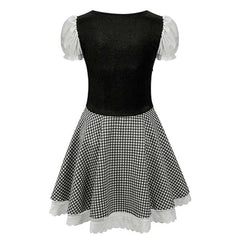 German Bavarian Munich Beer Festival Retro Vintage Classic Women Black Dress Cosplay Costume Outfits Halloween Carnival Suit