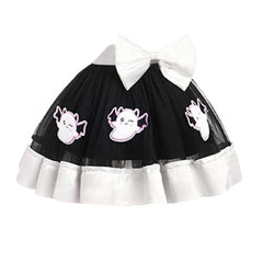 Ghost Devil Kids Girls Black Tutu Skirt Headband 2 Piece Set Cosplay Outfits Halloween Party Suit