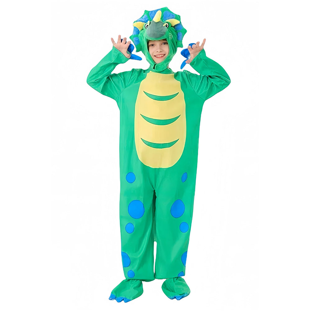 Green Dinosaur Kids Children Cosplay Jumpsuit Costume Outfits Hallowee ...