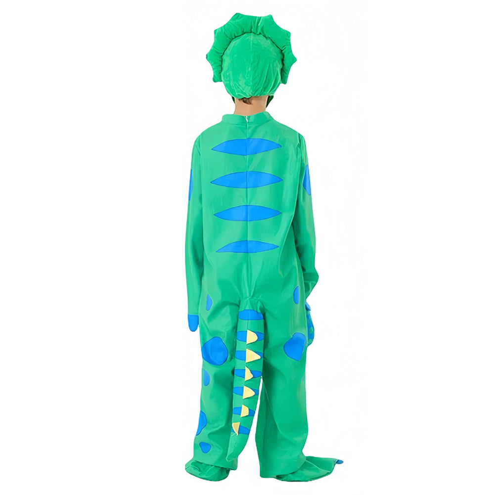 Green Dinosaur Kids Children Cosplay Jumpsuit Costume Outfits Hallowee 