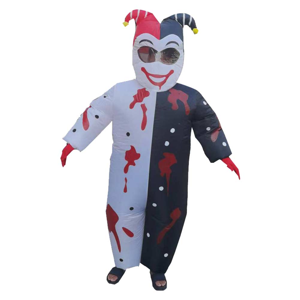 Halloween Clown Joker One-piece Inflatable Clothes Cosplay Outfits Halloween Party Suit