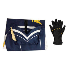 Hazbin Hotel Adam The Exorcist Blue Dress With Gloves Cosplay Costume Outfits Halloween Carnival Suit