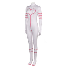 Hazbin Hotel Angel Dust White Adult Cosplay Costume Jumpsuit Outfit Halloween Carnival Suit