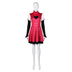 Hazbin Hotel Charlie Morningstar Women Dress With Sleeves Cosplay Costume Cambat Outfits Halloween Carnival Suit