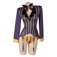 Hazbin Hotel Sir Pentious Purple Sexy Lingerie for Women Cosplay Costume Outfits Halloween Carnival Suit