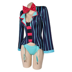 Hazbin Hotel Vox Blue Sexy Lingerie for Women Cosplay Costume Outfits Halloween Carnival Suit