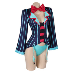 Hazbin Hotel Vox Blue Sexy Lingerie for Women Cosplay Costume Outfits Halloween Carnival Suit