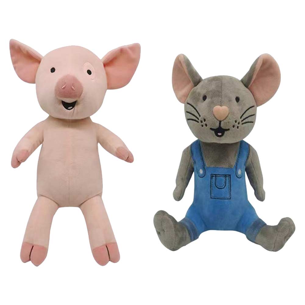 If you give a Mouse a Cookie 35 CM Mouse Pig Plush Cartoon Kids Toys Doll Soft Stuffed Dolls Mascot Birthday Xmas Gift
