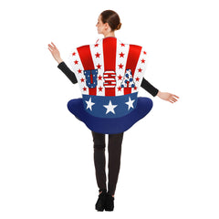 Independence Day Party USA Hat Stage Performance Spooky Cosplay Costume Outfits Halloween Carnival Suit