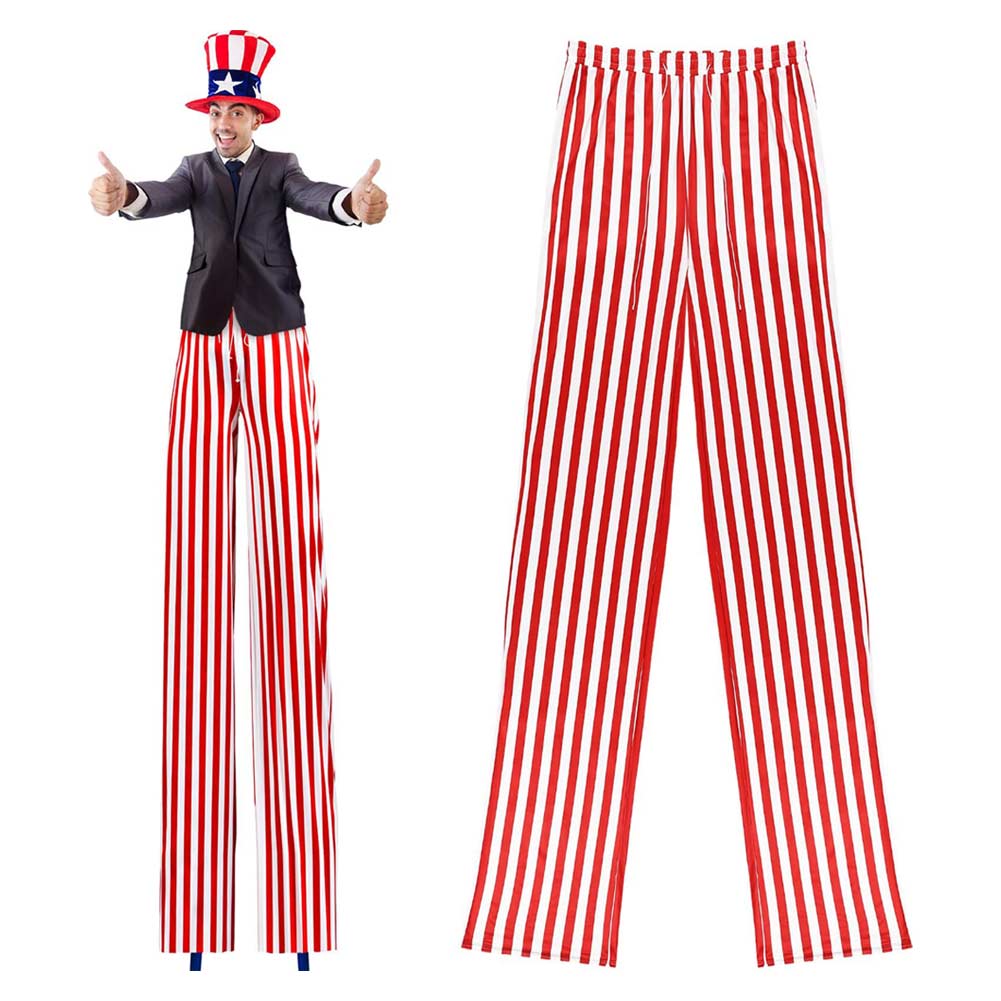 Independence Day Stilt Pants Cosplay Outfits Patriotic Festival Halloween Party Suit